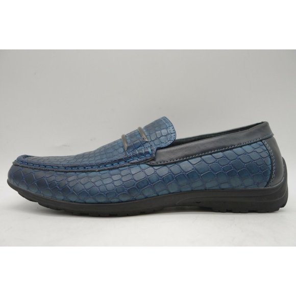 Stacy Adams Blue Alligator Print Slip On Driving Loafers Shoes Men\'s 7 M main image 7